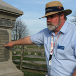 Stuart Dempsey shows the 107th Ohio Infantry Regiment monument